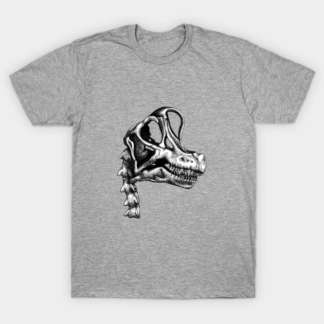 Brachiosaurus Skull T-Shirt by illustravery